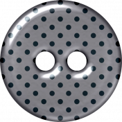 Gray & Navy Polka Dot Plastic Button