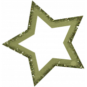 Green Glitter Star