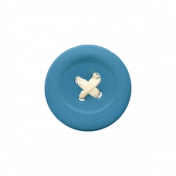 Blue Button with Stitching