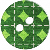 Green Argyle Button