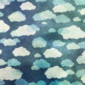Rainy Days Papers- Navy Clouds