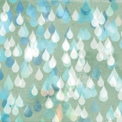 Rainy Days Papers- Raindrops on Olive