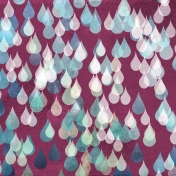 Rainy Days Papers- Raindrops on Purple