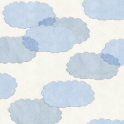 The Nerd Herd- Felt Clouds on White Paper