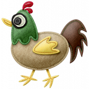 At The Farm - Felt Chicken 1