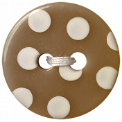 Oh Baby Baby- Brown Polkadot Button