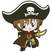 Arrgh!- Pirate Boy Sticker