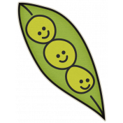 The Veggie Patch- Peas in Pod Sticker