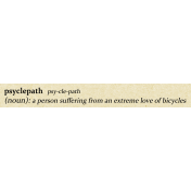 Ride A Bike- Psyclepath- Definition Card