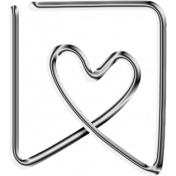 Metal Paper Clips- Paperclip- Heart