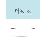 3x4 Milestone Journal Card, Blue, Month 8