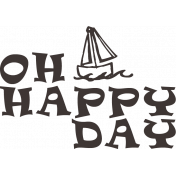 Sand & Beach- Oh Happy Day- Nautical Stamp