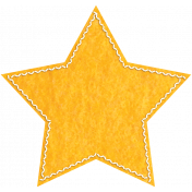 It's Elementary, My Dear- Yellow Felt Star