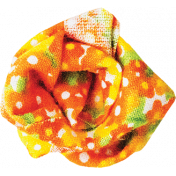 It's Elementary, My Dear- Orange Fabric Flower 02