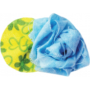 It's Elementary, My Dear- Blue Fabric Flower 01