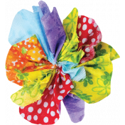 It's Elementary, My Dear- Multi-Color Fabric Flower 03