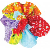 It's Elementary, My Dear- Multi-Color Fabric Flower 02