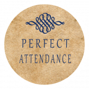 Perfect Attendance Word Art