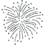 Independence Silver Glitter Firework