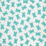 Tiny, But Mighty Teal Teddy Bear Paper