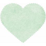 Be Mine- Mint Scalloped Heart