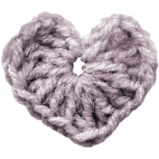 Be Mine- Purple Crochet Heart