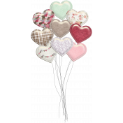 Be Mine- Shadowed Glossy Heart Balloon Bouquet