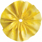 Yellow YoYo Fabric Flower