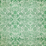 Green Floral Fabric Paper