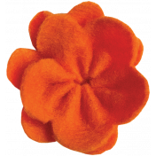 Orange Felt Flower 01