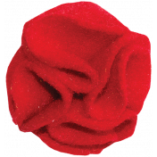 Red Felt Flower 02