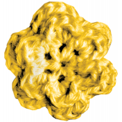 Quilted With Love- Modern- Yellow Crochet Flower