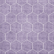 Quilted With Love- Modern Purple Quilted Hexagon Fabric Paper
