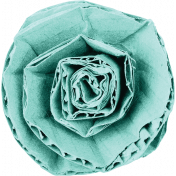 Teal Cardboard Flower