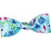 One Stop Bunting Shop- Blue Floral Bow
