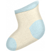 Oh Baby, Baby- Doodled Blue Sock