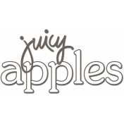 Apples Word Art Juicy Apples