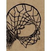 Basketball Card 3x4 Hoop Sketch