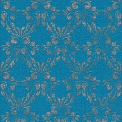 Touch of Sparkle Christmas Paper Damask Blue