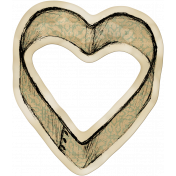 Kitchen Sticker Heart Stained