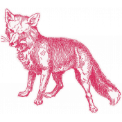 ::Xanthe:: Glitter Fox Sticker