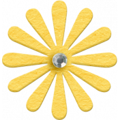 ::Xanthe:: Yellow Chipboard Flower