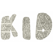 ::Kids Ahead Kit:: Newspaper Wordart 'Kid'