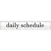 Felicity: WA Daily Schedule