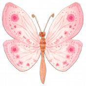Pink Chipboard Butterfly