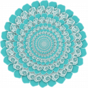Purple And Turquoise Circle Paper Flower 02