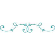 Turquoise Ornamental Ceramic Scroll