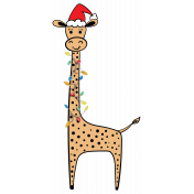 Christmas Giraffe with Christmas Lights