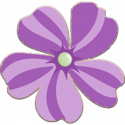 Purple and Green Chipboard Flower