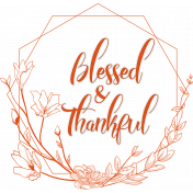 Autumn Blessed and Thankful Word Art Chipboard